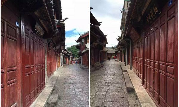 6月1日，疑因嚴格征收古城維護費，麗江古城部分商戶關門。網(wǎng)友圖
